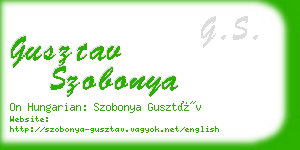 gusztav szobonya business card